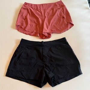Athleta Workout Shorts Bundle Size 16/1X Run With It & Trekkie North Athletic